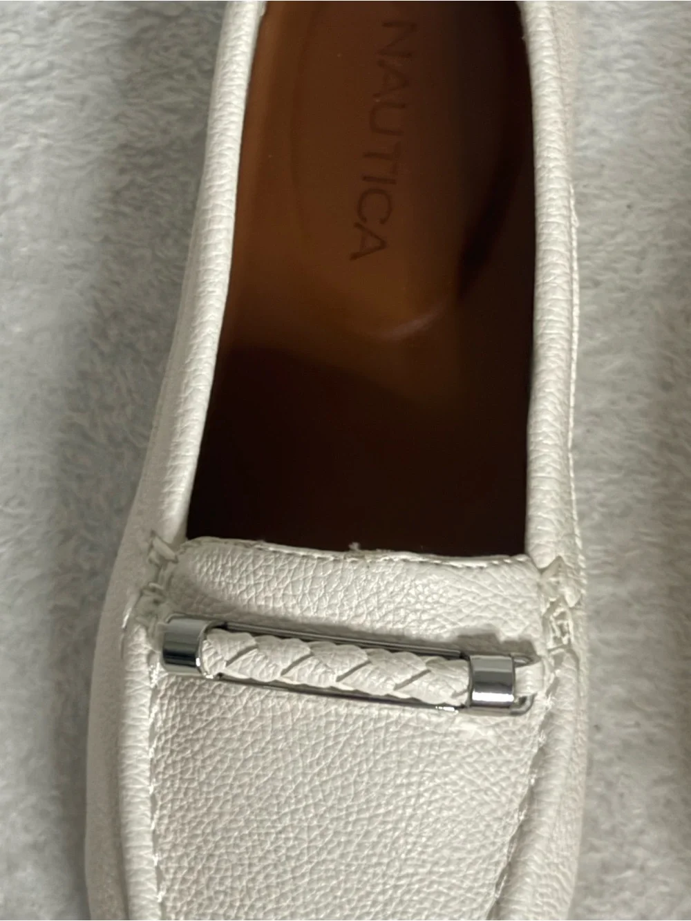 Women’s Size 7 Nautica White Slip-On Loafers
